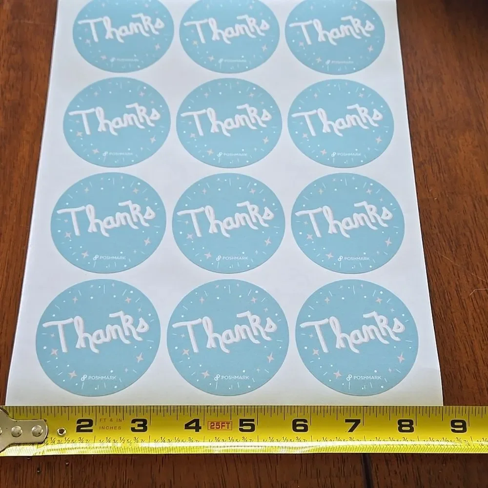POSHMARK posh SWAG stickers Thank You Cards Blue poshfest poshfixings poshshows